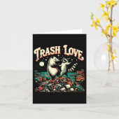 Trash Love Raccoon Possum Kaart (Gele Bloem)