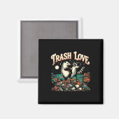 Trash Love Raccoon Possum Magneet (Voorkant / Achterkant)