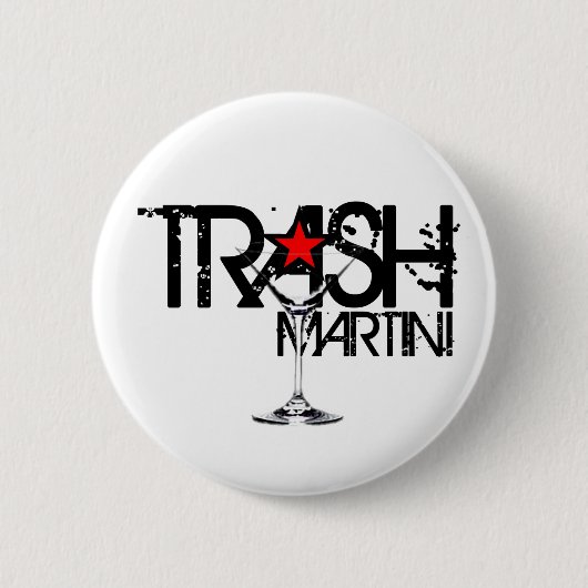 Trash Martini Black Logo Button (Voorkant)