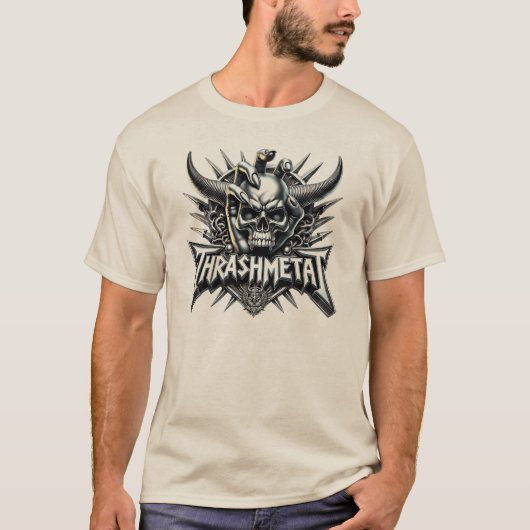 Trash Metal Outfit - lets Rock T-shirt (Voorkant)