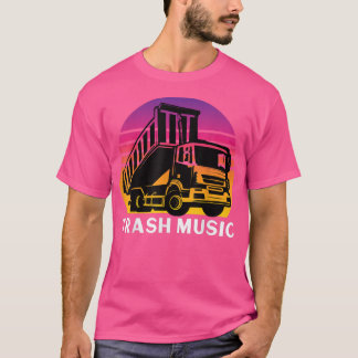 Trash Music Garbage Truck 80s Style T-shirt