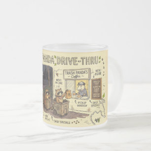 Trash Panda Coffee Drive-thru   Raccoon Co Matglas Koffiemok
