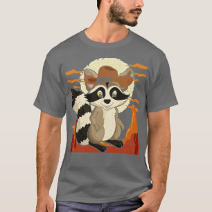 Trash Panda Country Cowboy Pet Forest Animal Racco T-shirt
