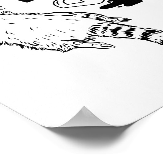 Trash Panda Drunk Racoon Funny  Poster (Hoek)