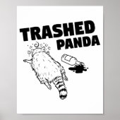 Trash Panda Drunk Racoon Funny  Poster (Voorkant)