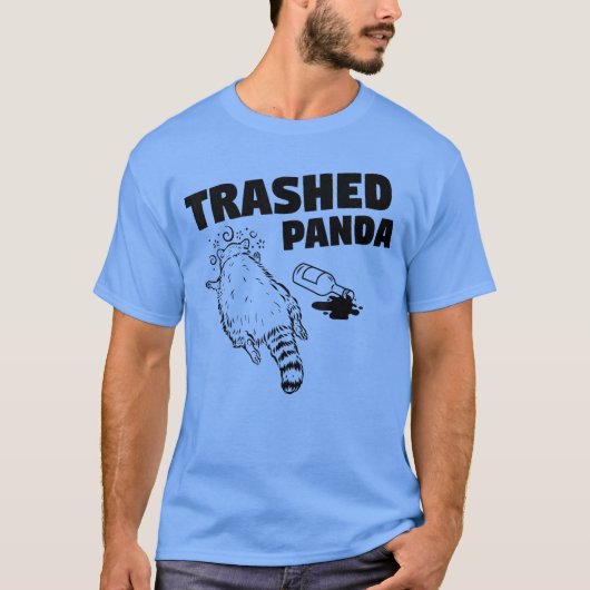 Trash Panda Drunk Racoon Funny T-shirt (Voorkant)
