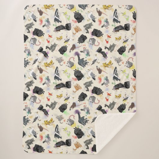 Trash Panda en Friends Sherpa Deken (Voorkant)