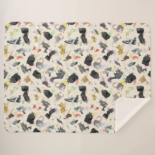 Trash Panda en Friends Sherpa Deken (Voorkant (horizontaal))