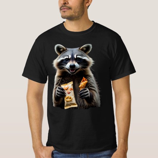 Trash Panda: Grappige Wasbeer Graphic T-shirt (Voorkant)