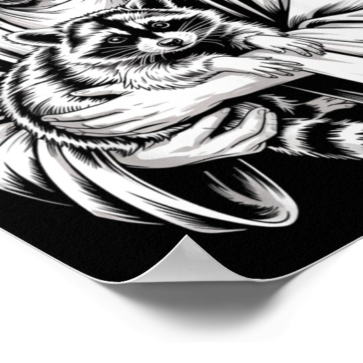 Trash Panda Jesus Raccoon Trashed Racoon Animal Ra Poster (Hoek)