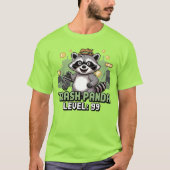 Trash Panda Level 99 - Arcade Raccoon Pixel Art T-shirt (Voorkant)