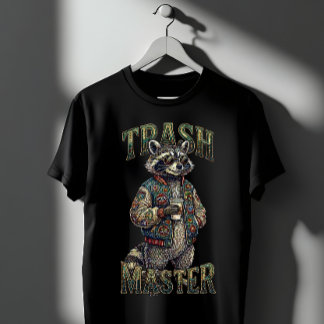 Trash Panda Raccoon Coffee Mosaic Art T-shirt
