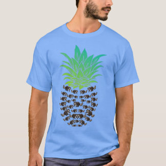 Trash Panda Raccoon Tropische ananas T-shirt