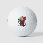 Trash panda santa claus kerstcadeaus racoon golfballen (Voorkant)