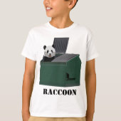 Trash Panda shirt that says RACCOON (Voorkant)