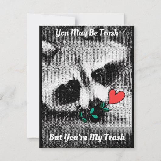 Trash Panda V-Day Card Feestdagenkaart (Voorkant)
