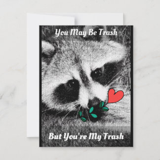 Trash Panda V-Day Card Feestdagenkaart