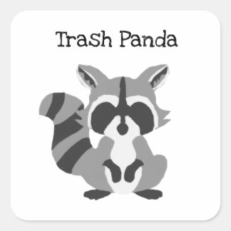 Trash Panda Vierkante Sticker