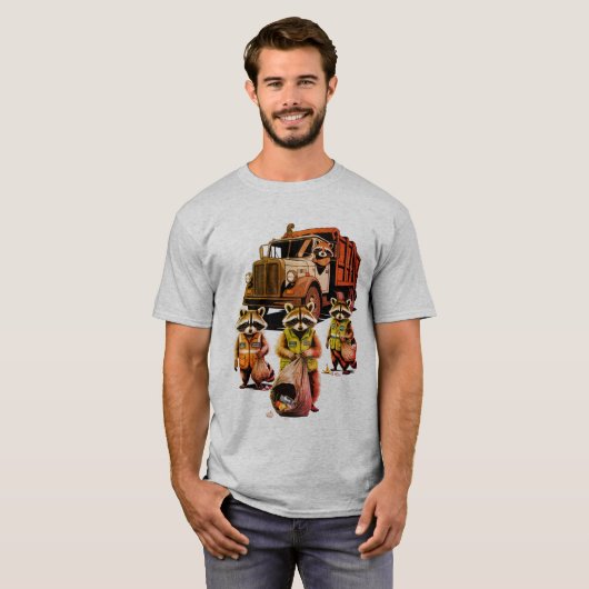 Trash Pandas: het viertal van de pandacalyps T-shirt (Voorkant volledig)