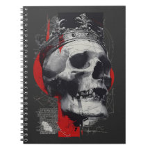 Trash Polka Kroon Schedel Rood Zwart Grunge Notiti