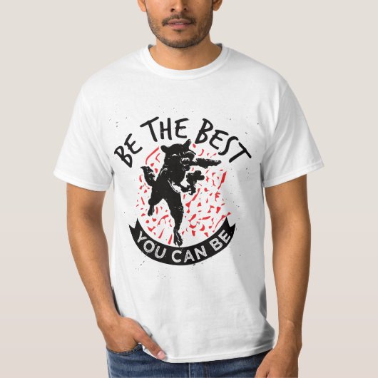 Trash Raccoon - Eat Garbage - Funny Workout T-shirt (Voorkant)
