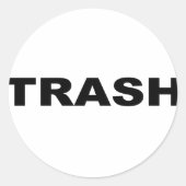 TRASH RONDE STICKER (Voorkant)
