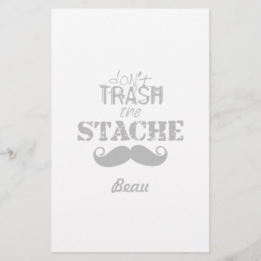 Trash Stache Mustache Funky Hipster niet (Achterkant)