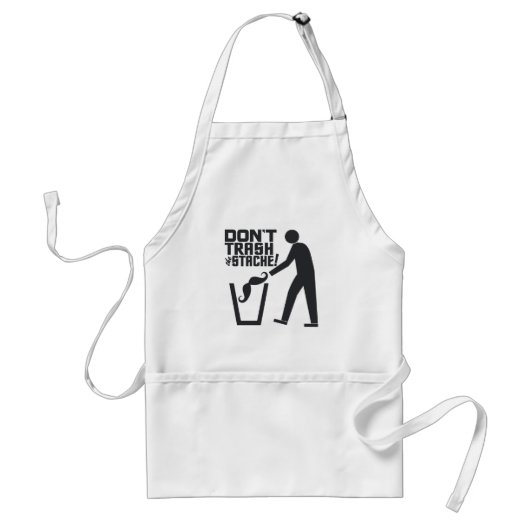 Trash Stache-schort - kies stijl en kleur Standaard Schort (Voorkant)
