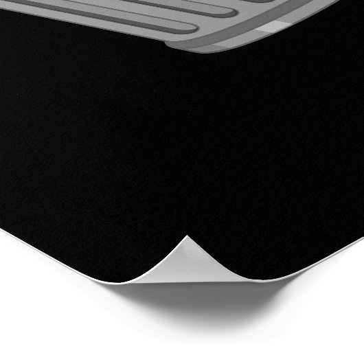 Trash Talk Funny Garbage Bin Pun Dark BG Poster (Hoek)