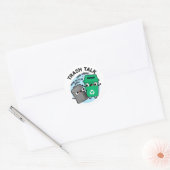 Trash Talk Funny Garbage Bin Pun Ronde Sticker (Envelop)