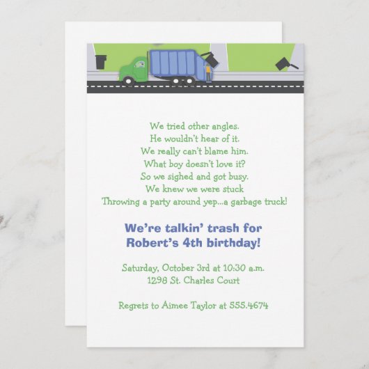 Trash Talking Birthday Kaart (Voorkant / Achterkant)