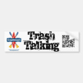 Trash Talking Bumpersticker met QR-code (Voorkant)