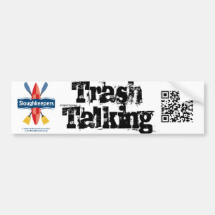 Trash Talking Bumpersticker met QR-code