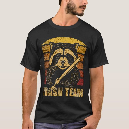 Trash Team Pandas Raccoon Animal Garbage Gang T-shirt (Voorkant)
