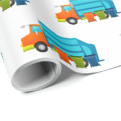 Trash Truck and Garbage Can Kinder Cadeaupapier (Rol Hoek)