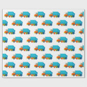 Trash Truck and Garbage Can Kinder Cadeaupapier (Vlak)