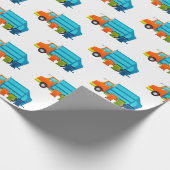 Trash Truck and Garbage Can Kinder Cadeaupapier (Hoek)