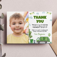 Trash Truck Birthday Foto bedankt