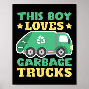 Trash Trucks Peuter Garge Truck Kinder Poster