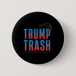 Trash Trump 2024 Grunge Garbage voor Trump Funny T Ronde Button 5,7 Cm