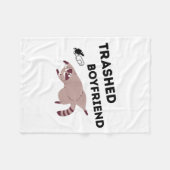 Trashed Boyfriend, Funny Trashed Panda Couples Pre Fleece Deken (Voorkant (Horizontaal))