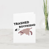 Trashed Boyfriend, Funny Trashed Panda Couples Pre Kaart (Voorkant)