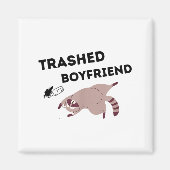 Trashed Boyfriend, Funny Trashed Panda Couples Pre Magneet (Voorkant)