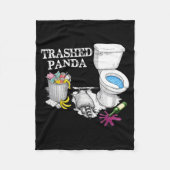 Trashed Panda Drunk Racoon Party Animal Meme Funny Fleece Deken (Voorkant)