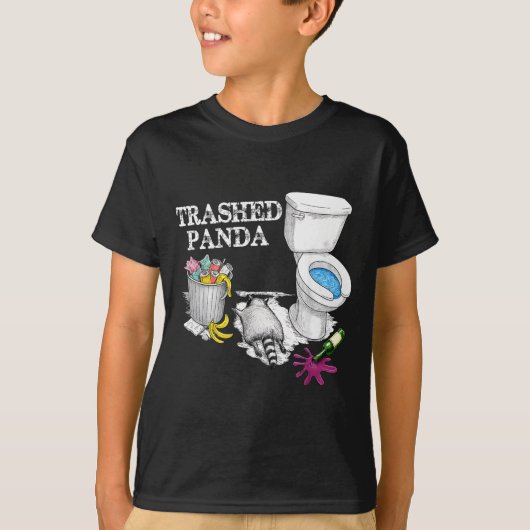 Trashed Panda Drunk Racoon Party Animal Meme Funny T-shirt (Voorkant)