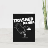 Trashed Panda Drunken Raccoon Funny Meme  Kaart (Voorkant)