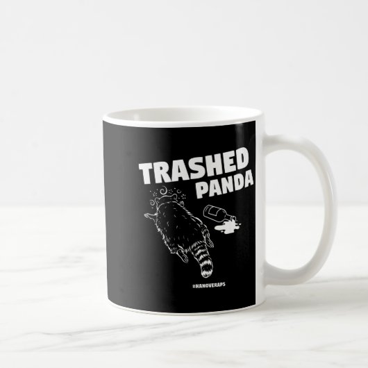 Trashed Panda Drunken Raccoon Funny Meme  Koffiemok (Rechts)