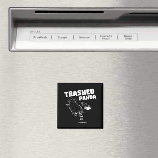 Trashed Panda Drunken Raccoon Funny Meme  Magneet (Insitu (Vaatwasser))