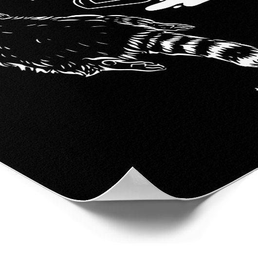 Trashed Panda Drunken Raccoon Funny Meme  Poster (Hoek)