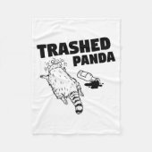 Trashed Panda  Fleece Deken (Voorkant)